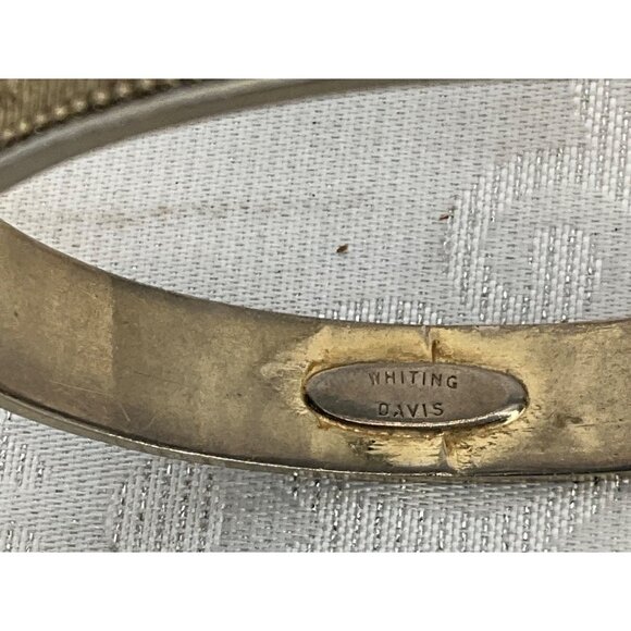 Vintage Whiting & Davis Gold-Tone Bangle Bracelet‎ - Picture 3 of 5
